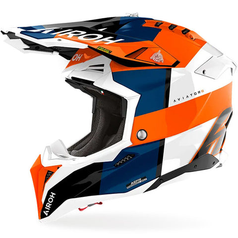 Airoh Aviator 3 Saber Orange Gloss – AT Motocross