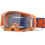 100% Armatic Enduro Goggles Neon Orange - Clear Lens