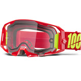 100% Armatic Enduro Goggles Red - Clear Lens