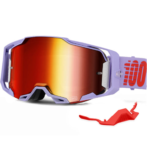 100% Armega Goggle Fausto - Mirror Red Lens