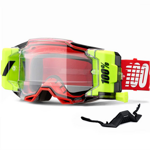 100% Armega Forecast Goggle Red - Clear Lens