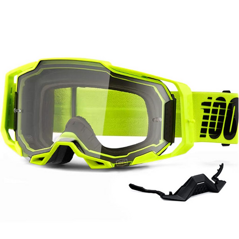 100% Armega Goggle Nuclear Citrus - Clear Lens