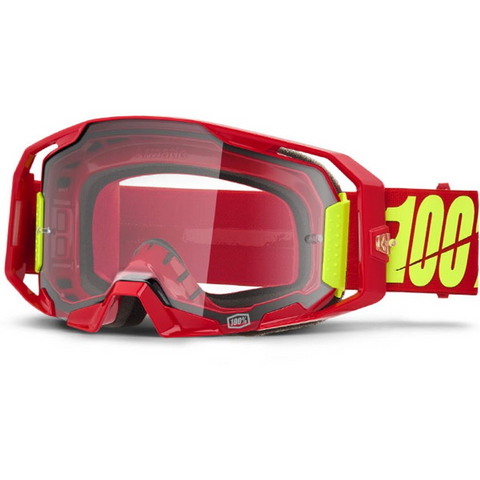 100% ARmatic Goggles Red - Clear Lens