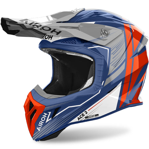 Airoh Aviator Ace 2 Engine Cerulean Gloss Helmet