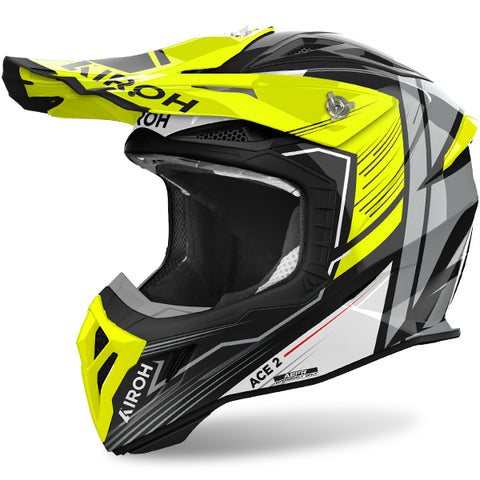 Airoh Aviator Ace 2 Engine Yellow Gloss Helmet