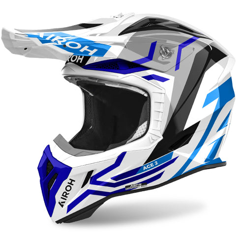 Airoh Aviator Ace 2 Ground Blue Gloss Helmet