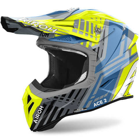 Airoh Aviator Ace 2 Proud Yellow Gloss Helmet – AT Motocross