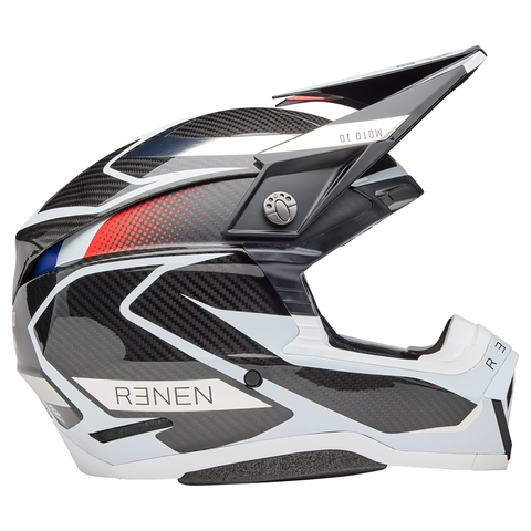 2025 Bell Moto-10 Spherical MIPS Motocross Helmet Renen Raycon Matte Gloss Black White