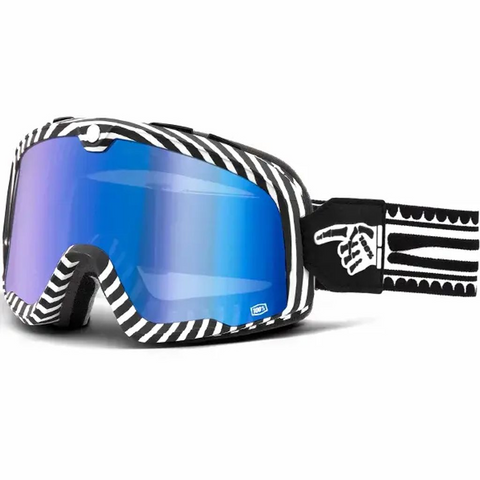 100% Barstow Goggle Death Spray - Mirror Blue Lens