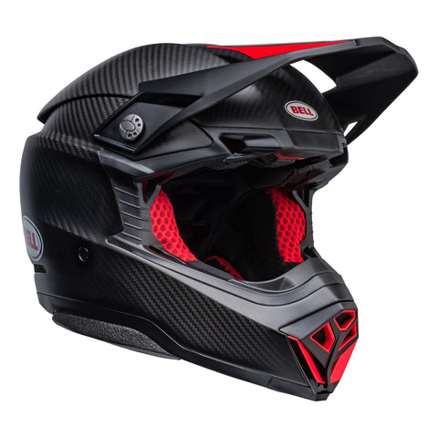 2025 Bell Moto-10 Spherical MIPS Motocross Helmet Satin Gloss Black Red