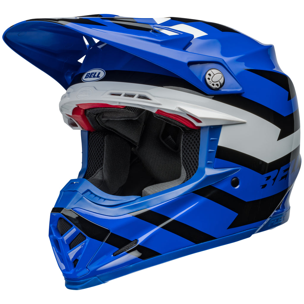 Bell Moto 9S Flex Motocross Helmet Banshee Blue White AT Motocross