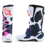 Alpinestars Tech 10 Motocross Supervented Boots Dark Blue White Black Fuxia