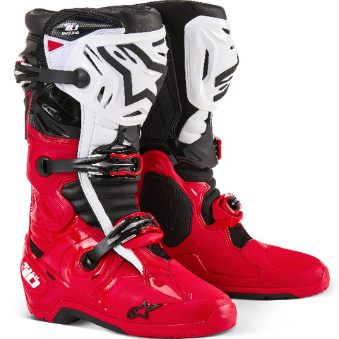 Alpinestars Tech 10 Enduro Boots Bright Red Black White