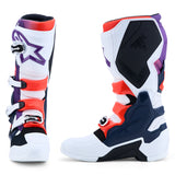 Alpinestars Tech 7 Motocross Boots Purple White Dark Blue Red Fluo