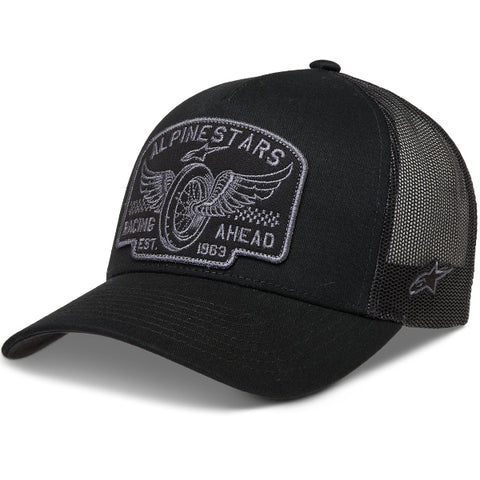Alpinestars Heritage Patch Trucker Snapback Casual Cap - Black Grey