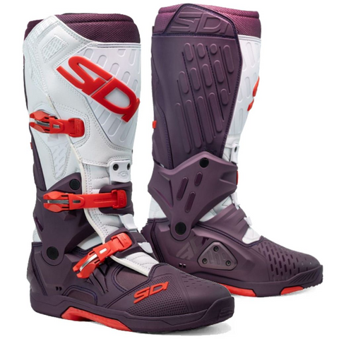 Sidi CrossAir White Wine Motocross Boots