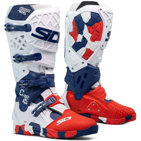 Sidi CrossAir X White Navy Red Motocross Boots