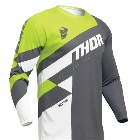 Thor Sector Youth Jersey Checker Charcoal Acid
