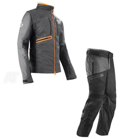 Acerbis Enduro One Kit Combo - Black Grey Orange