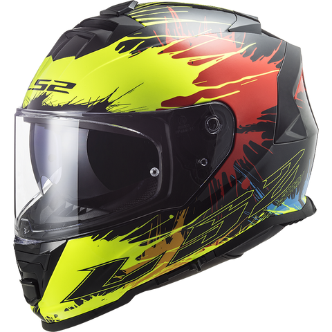 LS2 FF800 Storm II Drop Black Yellow Red Motorcycle Helmet