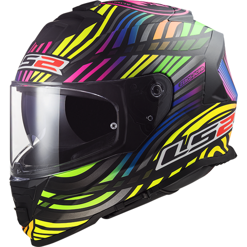 LS2 FF800 Storm II Power Matt Black Rainbow Motorcycle Helmet