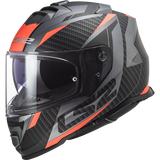 LS2 FF800 Storm II Racer Titanium Orange Motorcycle Helmet