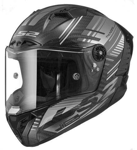 LS2 FF805 Thunder Volt Black Grey Carbon Motorcycle Helmet