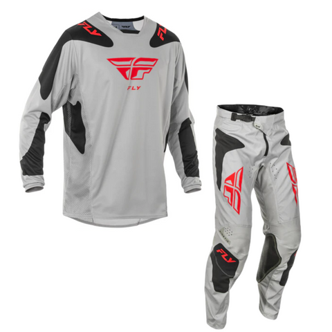 Fly 2025 Kinetic Sym Combo Light Grey Red Black