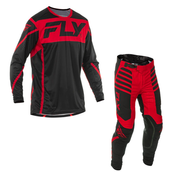 Fly Kinetic Lite Combo Black Red – AT Motocross