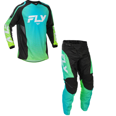 Fly Racing F-16 Kit Combo Aqua Black White