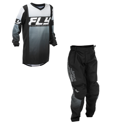Fly Racing F-16 Youth Kit Combo Black White