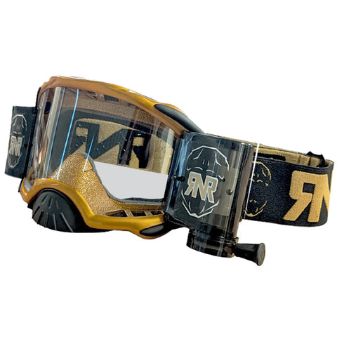 Rip N Roll RNR Platinum 48mm Motocross Goggles - Gold