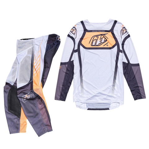 Troy Lee Designs GP Pro Air Bands Gray Neo Orange Kit Combo