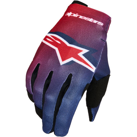 Alpinestars Radar Gloves Fire Red Deep Blue