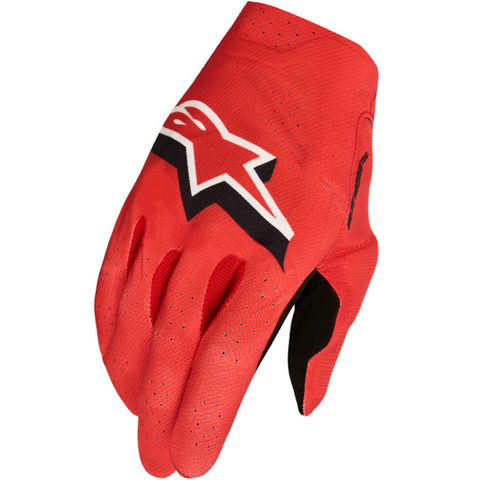 Alpinestars SuperTech Gloves Fire Red Black White