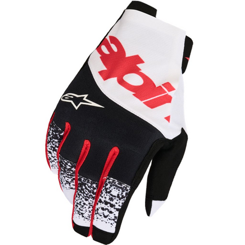 Alpinestars Techstar Gloves Black White Red Fluo