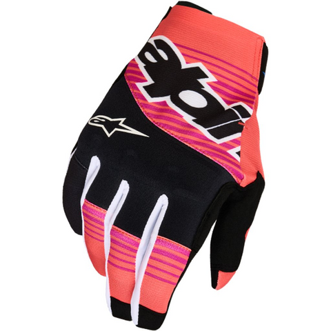 Alpinestars Techstar Gloves Hot Coral Black Fuchsia