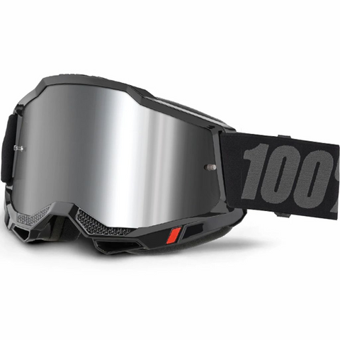 100% Accuri 2 Junior Goggle Black - Mirror Silver Lens
