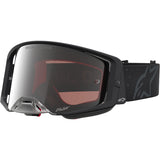 2027 Alpinestars Supertech Goggles Cloak - Black Silver Mirror Absolute Vision Lens