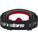 2027 Alpinestars Supertech Goggles Dura Air - Fluid Black Silver Clear Vented Lens