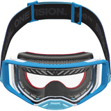 2027 Alpinestars Supertech Goggles Dura Air - Fluid Blue Fade Silver Clear Vented Lens