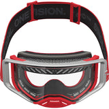 2027 Alpinestars Supertech Goggles Dura Air - Fluid Red Silver Clear Vented Lens