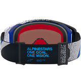 2027 Alpinestars Supertech Goggles Hiten - Black Blithe Blue Mirror Absolute Vision Lens