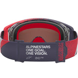2027 Alpinestars Supertech Goggles Hiten - Black Red Silver Mirror Absolute Vision Lens