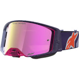 2027 Alpinestars Supertech Goggles Hiten - Purple Red Pink Mirror Absolute Vision Lens