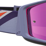 2027 Alpinestars Supertech Goggles Hiten - Purple Red Pink Mirror Absolute Vision Lens