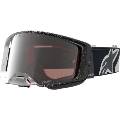 2027 Alpinestars Supertech Goggles Hiten - White Black Silver Mirror Absolute Vision Lens