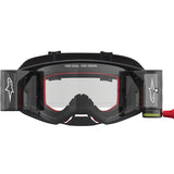 Alpinestars Supertech Corp Goggles Roll Off Firma Black Silver Clear Lens