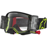 Alpinestars Supertech Corp Goggles Roll Off Firma Black Yellow Fluo Clear Lens