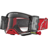 Alpinestars Supertech Corp Goggles Roll Off Firma Red Silver Clear Lens